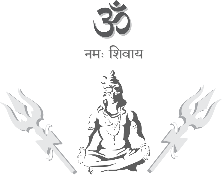 Illustration de Shiva avec Trishula et Om